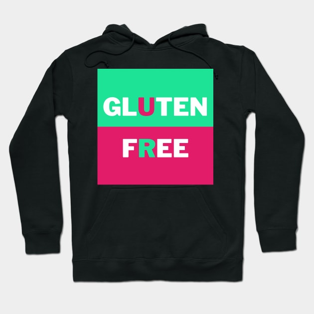 Gluten Free - Green & Fuschia Halves Hoodie by MoonOverPines